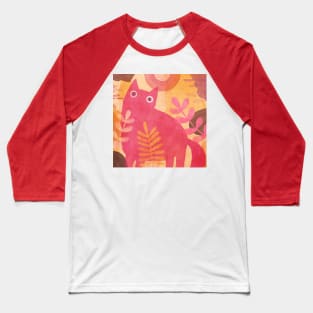 Cute Red Cat Baseball T-Shirt